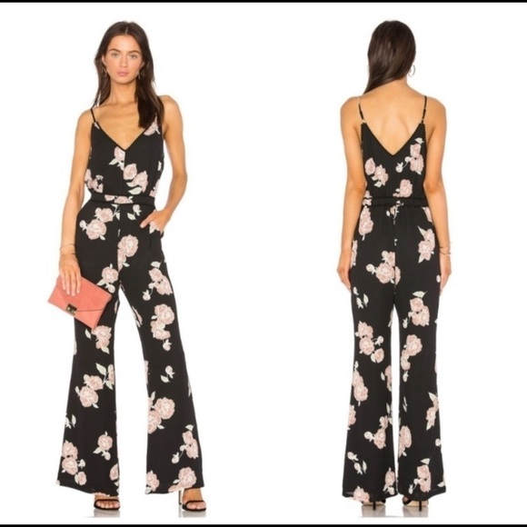 Cupcakes and Cashmere Felissa Strappy Floral Jumpsuit Size Large - Picture 1 of 11